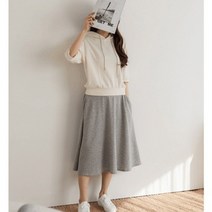 데일리 여성 원피스 드레스 하객 반팔 투블럭 후드