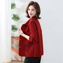 중년 여성 봄 가을 정장 자켓 캐주얼 슬림핏 정장 트렌치 코트 패션 루즈핏 정장 중년 엄마 여성복 LJX