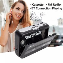 미니 휴대용 카세트플레이어 라디오 워크맨 오디오 블루투스 카세트 플레이어 블루투스, 없음