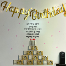 현관문이벤트 풀세트 남편생일이벤트 결혼기념일 레터링 시트지, 우리집 가장, 골드(블랙)