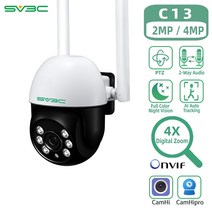 가정용 실외 실내 CCTV wifi sv3c 무선 홈 보안 카메라 4x 디지털 줌 ip cctv ai 인간 감지 camhi onvif가 있는 1080p 감시 ptz 카메라, 일본, 2mp 카메라 추가 128g