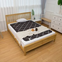 한일생명과학 무자계향균 블랙사각패턴 전기요 싱글 더블, 블랙사각 더블 (135X180cm)