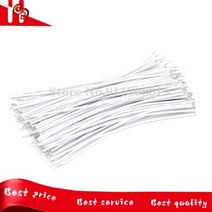 100 개/몫 주석 도금 브레드 보드 PCB 솔더 케이블 24AWG 플라이 점퍼 와이어 커넥터, 02 white_01 24AWG_01 10cm