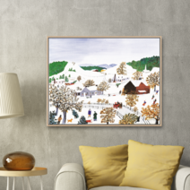 그림액자 Christmas 그랜마모지스(Grandma Moses), 원목띠움블랙