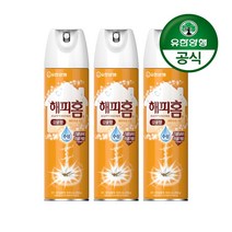 유한양행 [본사직영] 해피홈 모기약 수성 에어로솔 감귤향 500mL, 3개