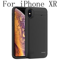 미니보조베터리 휴대용충전기 출장배터리 배터리 케이스 아이폰 xr x xs max 슬림 전원 은행 charing 케이스 아이폰 6 6s 7 8 플러스 배터리 충전기 케이스 스탠드, xr-블랙