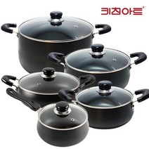 키친아트 쥬노블랙 경질냄비 5종18p+20+24양+24전+28곰솥, 단품