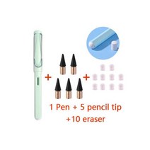 16 개 대 영원한 연필 무제한 쓰기 아트 스케치 페인팅 디자인 도구 학교 용품 문구 선물, Macaron green-16PCS