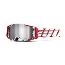 100% ARMEGA 프리미엄 보호 스포츠 고글 울트라 HD 렌즈 및 노즈 가드 포함(락척 - 투명 렌즈) 454065, Oversized Deep Red - Mirror Si