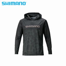 시마노 프린트후드 루어 낚시복 블랙덕카모 WJ-044T, 의류