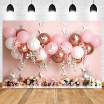 포토월 신생아 사진 배경 첫 번째 생일 파티 장식 소녀 남아 풍선 텐트 인테리어 Ph, Vinyl 60x40cm+NGD00097