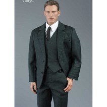 남성 피규어 남자 외국인 근육 정장 수트 서양 킹스맨, 블랙 정장 수트