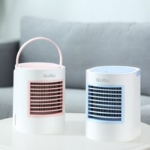 QUQU 휴대용 탁상용 미니에어컨 냉풍기 바람꽁꽁QU-F11, 블루