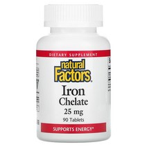 내추럴 팩터스 철 킬레이트 25mg 90정