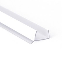 B&M 특수프로파일 자동문 프로파일 완충바 코너용 걸레받이캡 샤워부스 물받이 물막이 바람막이 국내제작 비엔엠, 걸레받이캡(백색), 18mm, 2.4m