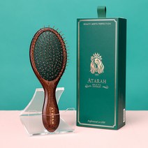 아타라 금핀 쿠션 우든 컴팩트 헤어 브러쉬 AT-GPCB, 1개