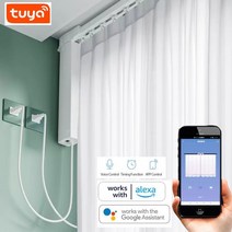 전동 자동 커튼 레일 IoT 모터 거실 헤이홈 리모컨 컨트롤러 무선 로봇 윈테리어, Single open, 1.6m rail and motor
