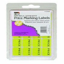 Charles Leonard Sale Price Marking Labels Blank Price Self Adhesive Stickers Yellow 300/Box (7230, 1