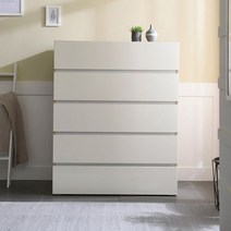 [천삼백케이] [유에프오] 퍼니브라운 로이 5단 서랍장 1000, 실버