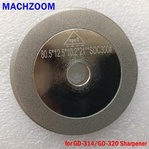 목공 호환 SDC300 다이아몬드 휠 그라인딩 디스크 특별 GD-314 3mm 14mm 엔드 밀 분쇄기 숫돌 기계, [02] 12.7mm inner hole, 02 12.7mm inner hole