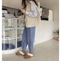 여자 데일리 랩스타일 옷잘입는여자 꾸안꾸 골지 조거팬츠