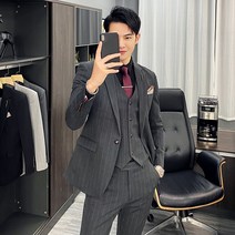 르누벨 남자 3컬러 3종 세트 스트라이프정장세트슬림핏 이프 정장 남자 정장