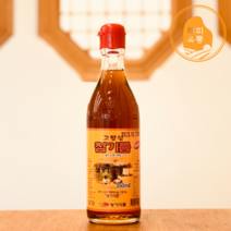 해피유통 통참깨로 짠 고소한 최고급 참기름 350ml, 2병
