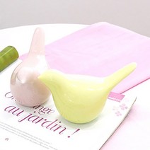세라믹 새 13.5cm 20cm 2색 2종 택1 세라믹인형 테라리움 가든 정원 소품 장식상, 옐로우