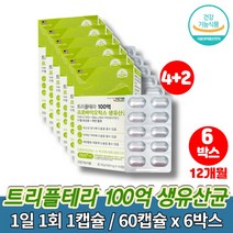 장에좋은 실온보관 온가족 유산균 락토바실러스 카제이 람노서스 플란타럼 플란타룸 애시도필러스 SYNBIOTICS 학생 직장인 임산부 임신부, 6박스