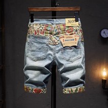 남성 청반바지 데님 남자 여름 얇은프린트 자수 데미지 마하의 뉴타임즈 C16 K438I952