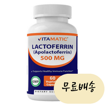 비타매틱 장용성 락토페린 500mg 60개입 2개월분 [미국 직배송] 2통, 2개, 60정, 60개
