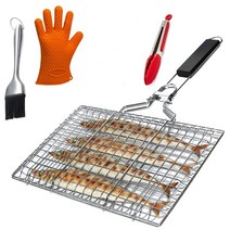 양꼬치 기계 고기굽는 닭고치 생선구이기 5pcs 세트 휴대용 바베큐 그릴 바구니 비, 9