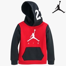 플레이키즈프로 조던주니어 2021 겨울신상 블랙 레드 컬러포인트 점프맨에어풀오버후디(140~170)_NC순천