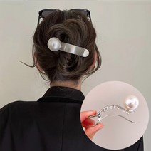 유이 빅 진주 엔틱 헤어 집게핀