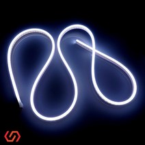 SB 12V용 오토바이 자동차 V3 실리콘 면발광 스마일등 화이트 LED바, 화이트 10cm단위 (길이 