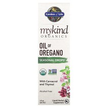 가든 오브 라이프 Garden of Life MyKind Organics 오레가노 오일 면역 강화 드롭스 1fl oz(30mL), 1개