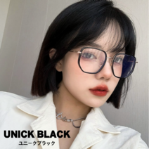 2color 레트로 검정 은색 얼굴형에 맞는 도수없는 알 없는 알 큰 얼굴큰 사람 안경