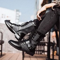 오토바이슈즈 바이크 방수 부츠 신발 스니커즈 신제품 남성 블랙 아웃도어 패션 하이 탑 도매 펑크 캐주얼 가죽 스트리트 스타일 발목