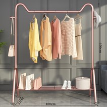 골드행거 매장용행거 옷가게 이동식 고정식 철제 튼튼한 행거 금속인테리어 북유럽, 로즈골드100