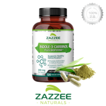 Zazzee 제지 인돌3카비놀 200mg 120캡슐 효과 여성 영양 건강 Indole, 1개, 기본