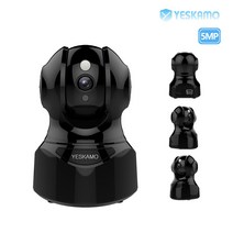 YESKAMO 예스카모 홈 IP카메라 최고화질 실내외용 감시카메라 보안용 무선 CCTV, KR-825-S-5M-Hei-선택2