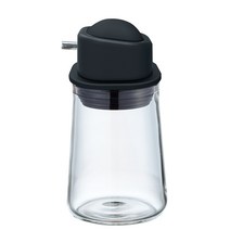 가정용오일병 HARIO 내열 유리탈루방지 기름병 조미 식초 간장병 올리브유 병SY 1960820054, 원터치 형 블랙 80ml