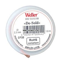 Weller 솔더위크 2.5mmx1.6M 솔더윅 Desoldering wick