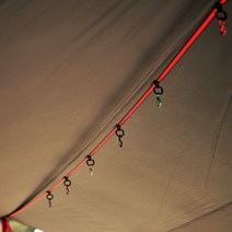 휴캠핑 타프 설치 자동 높이 조절 데이지체인, 블랙레드