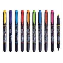 톰보우 트윈팁 형광펜 10색 세트 양쪽 얇은펜 사각닙 양면