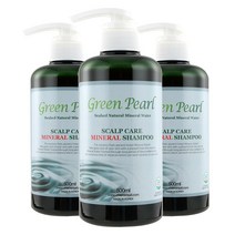 탈모증상완화 기능성 샴푸 두피케어 미네랄 샴프 그린펄 500ml, 3개