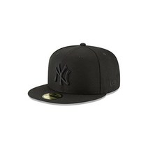 New Era 59Fifty Hat MLB 베이직 뉴욕 양키스 블랙/블랙 핏 야구 모자 7