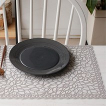 코팅 레이스 식탁매트 협탁깔개 예쁜주방소품 홈파티 집들이 천티코스터 테이블 카페, 블랙