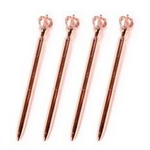 갓샵 크라운 볼펜 0.5mm, 로즈골드, 4개