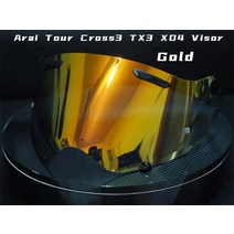 투어 용 헬멧 바이저 Cross3 TX3 XD4 포토 크로 매틱 렌즈 앞 유리 액세서리 Revo Tinted Anti Fog, 04 Gold